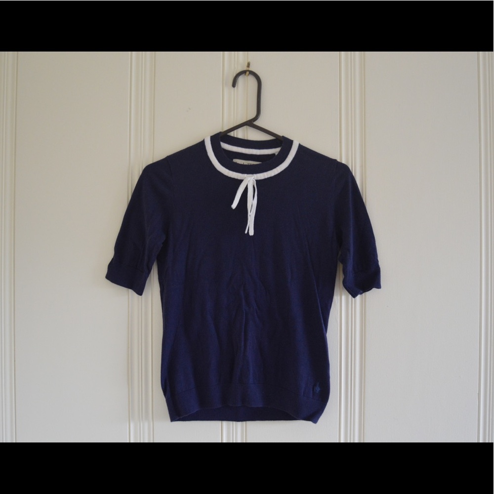 Exclusive Jack Wills Navy Blue Top with White Bow